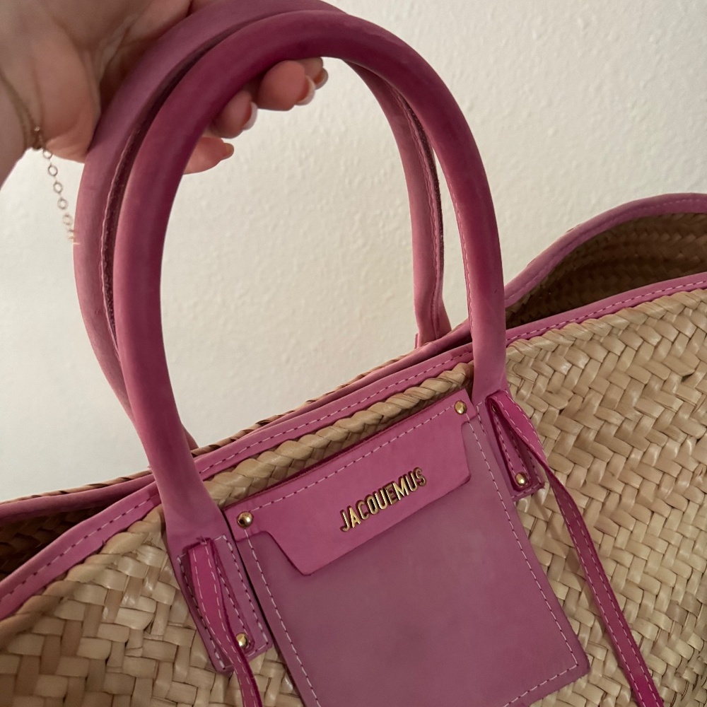 Jacquemus Pink and Tan Tote Bag - Picture 9 of 10